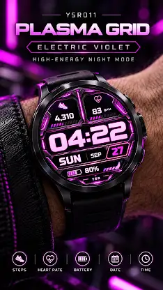 YSR011 Plasma Grid Watch Face screenshot 6