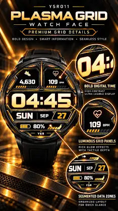 YSR011 Plasma Grid Watch Face screenshot 8