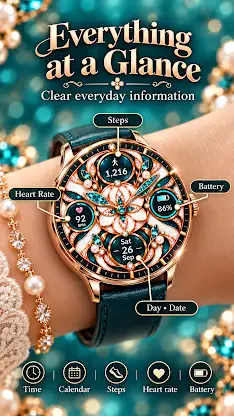 YSR027 Pearl Bloom Watchface screenshot 7