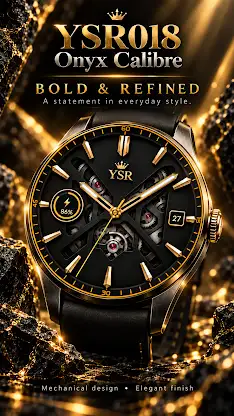 YSR018 Onyx Calibre Watch Face screenshot 8