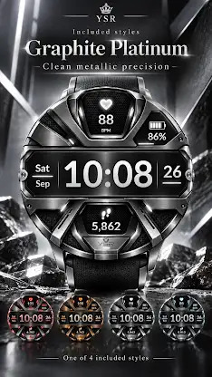 YSR010 Steel Pulse Watch Face screenshot 5