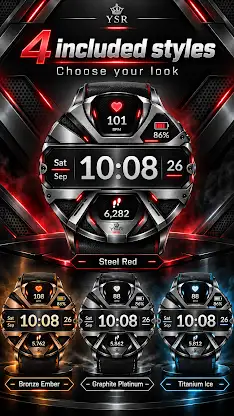YSR010 Steel Pulse Watch Face screenshot 8