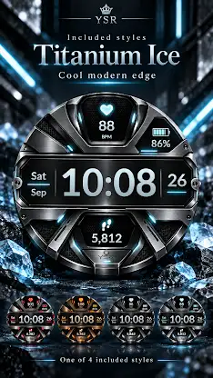 YSR010 Steel Pulse Watch Face screenshot 3