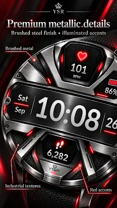 YSR010 Steel Pulse Watch Face screenshot 1