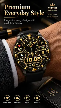 YSR001 Golden Watch Face screenshot 2