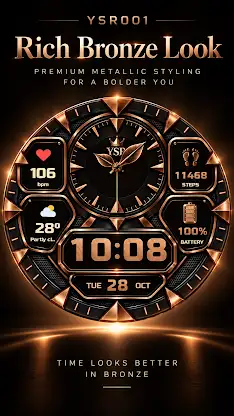 YSR001 Golden Watch Face screenshot 4