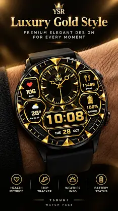 YSR001 Golden Watch Face screenshot 8