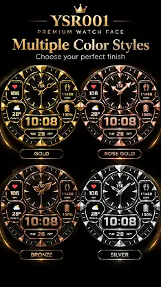 YSR001 Golden Watch Face screenshot 3
