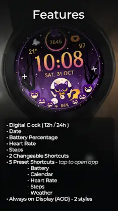 TVV Halloween 9 Watch Face screenshot 3