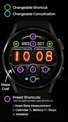 TVV Nixie Digital Watch Face screenshot 4