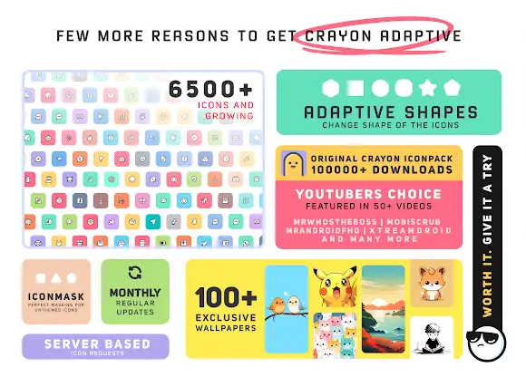 Crayon Adaptive IconPack screenshot 8