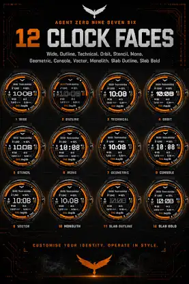 Agent 0976 Tactical Watch Face screenshot 3