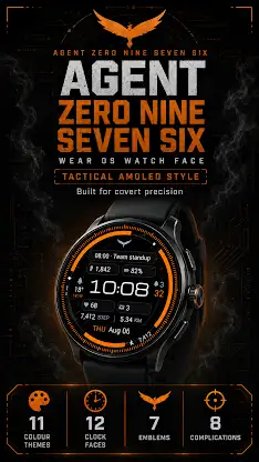 Agent 0976 Tactical Watch Face screenshot 1