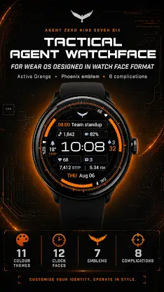 Agent 0976 Tactical Watch Face screenshot 2