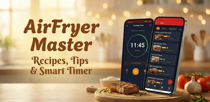 Air Fryer Recipes & Cook Timer — Android app banner