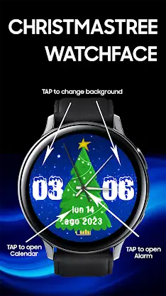 Christmas Watchface AKM WearOS screenshot 1