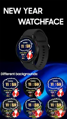 NewYear Watchface AKM Wear OS screenshot 7