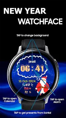 NewYear Watchface AKM Wear OS screenshot 3