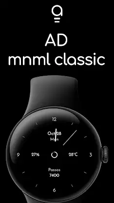 AD mnml classic - Watch Face screenshot 1