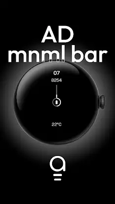 AD mnml bar - Watch Face screenshot 1