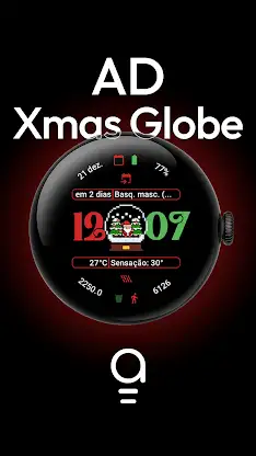 AD Xmas Globe - Watch Face screenshot 1