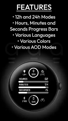 AD Digital Bars - Watch Face screenshot 4