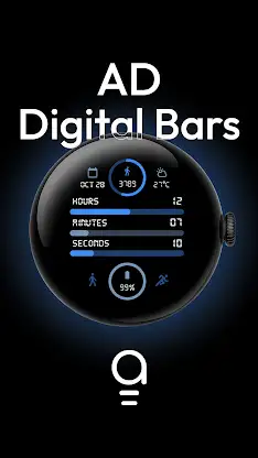 AD Digital Bars - Watch Face screenshot 1