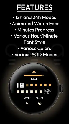AD SquareShift - Watch Face screenshot 5