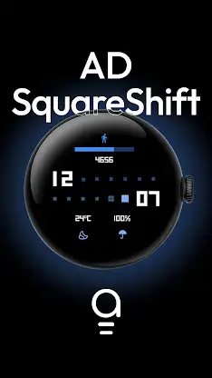 AD SquareShift - Watch Face screenshot 1