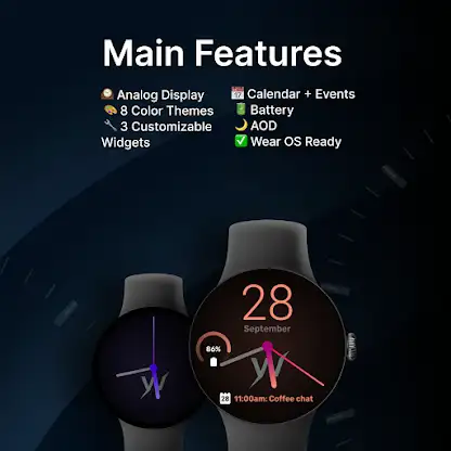 Basic Analog Watch Face screenshot 2