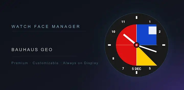 Bauhaus Geo Watch Face — Android app banner