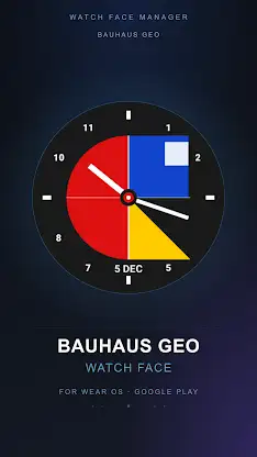 Bauhaus Geo Watch Face screenshot 4