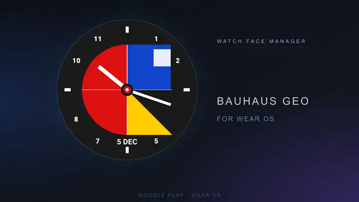 Bauhaus Geo Watch Face screenshot 1