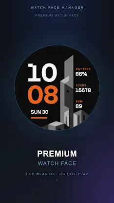 Brutalist City Watch Face screenshot 4
