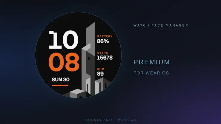 Brutalist City Watch Face screenshot 1