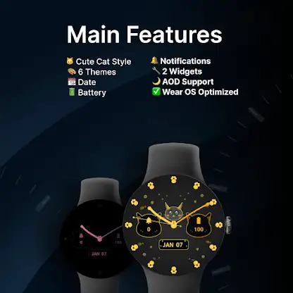 Cat Paws - watch face screenshot 2