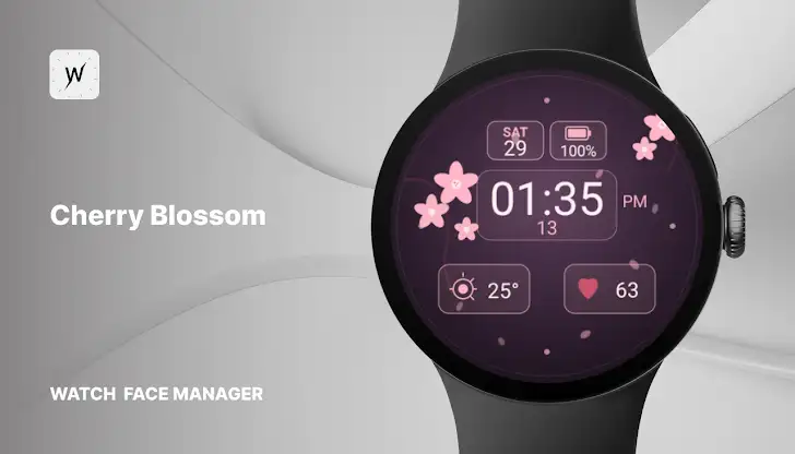 Cherry Blossom Watch Face screenshot 1