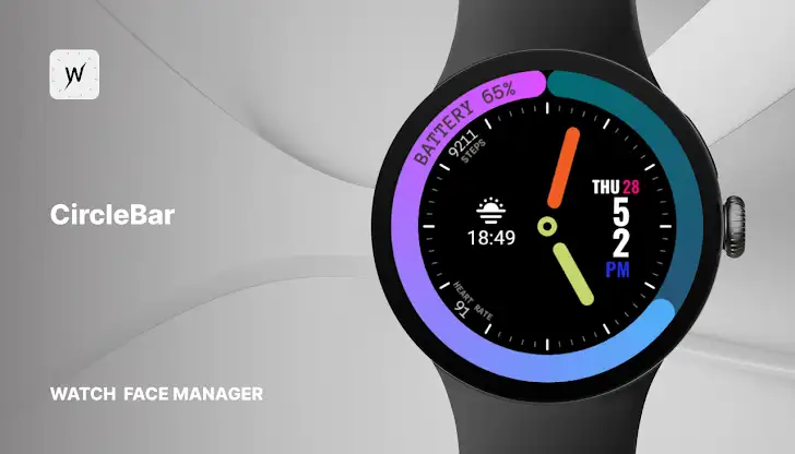 CircleBar Watch Face screenshot 1