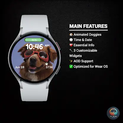 Cute Doggy Watch Face screenshot 2