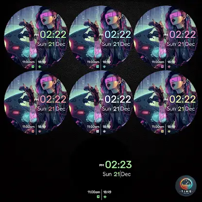 Cyberpunk Watch Face screenshot 3