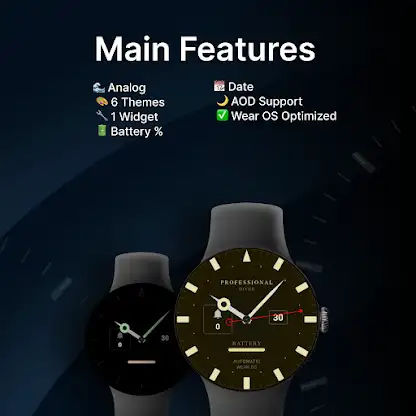 Diver Professional Watch Face screenshot 2