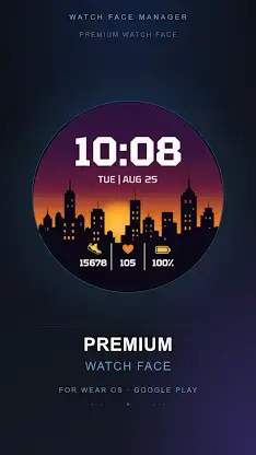 Dusk Metropolis Watch Face screenshot 4