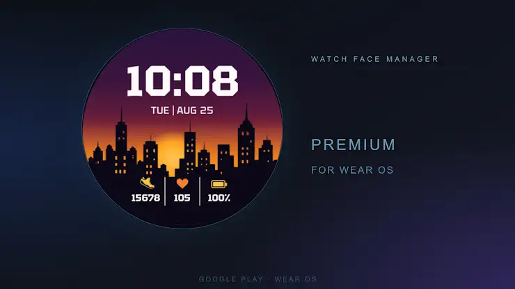 Dusk Metropolis Watch Face screenshot 1