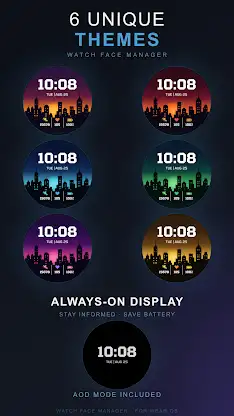 Dusk Metropolis Watch Face screenshot 2