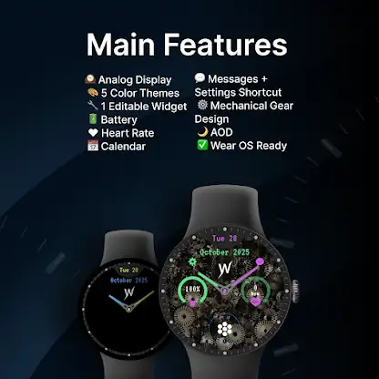 Gears Watch Watch Face screenshot 2