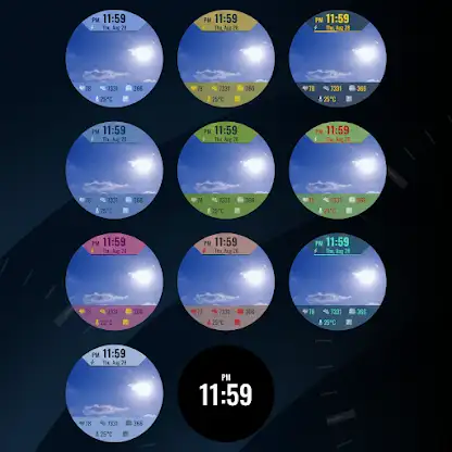 Glassy Sky Watch Face screenshot 3