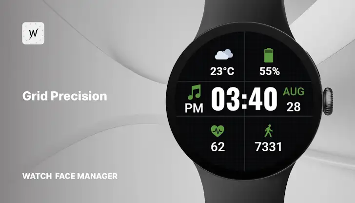 Grid Precision Watch Face screenshot 1