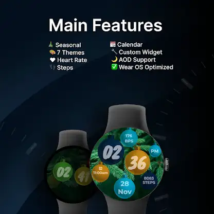Holiday Tree Watch Face screenshot 2