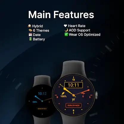 Hybrid Tech Watch Face screenshot 2