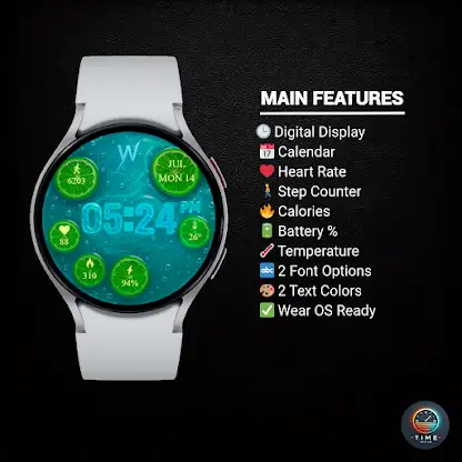 Lime Soda Watch Face screenshot 2